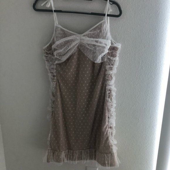 NEW  size Large 10 Undercover Babe Polka Dot Mesh Dress by SHEIN - Picture 8 of 16